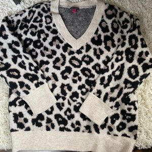 Vince Camuto Oversized Leopard Sweater